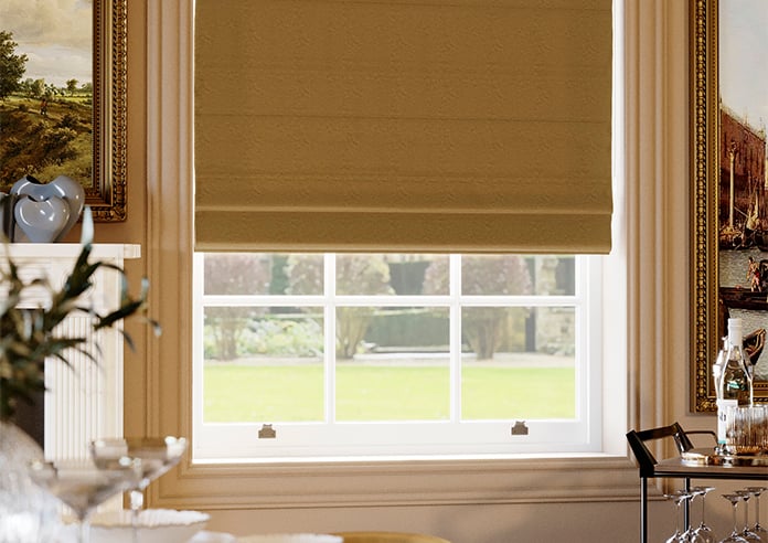 Lucerne Faux Silk, Sunlit Gold - Twist&Fit Roman Blind - Image 5